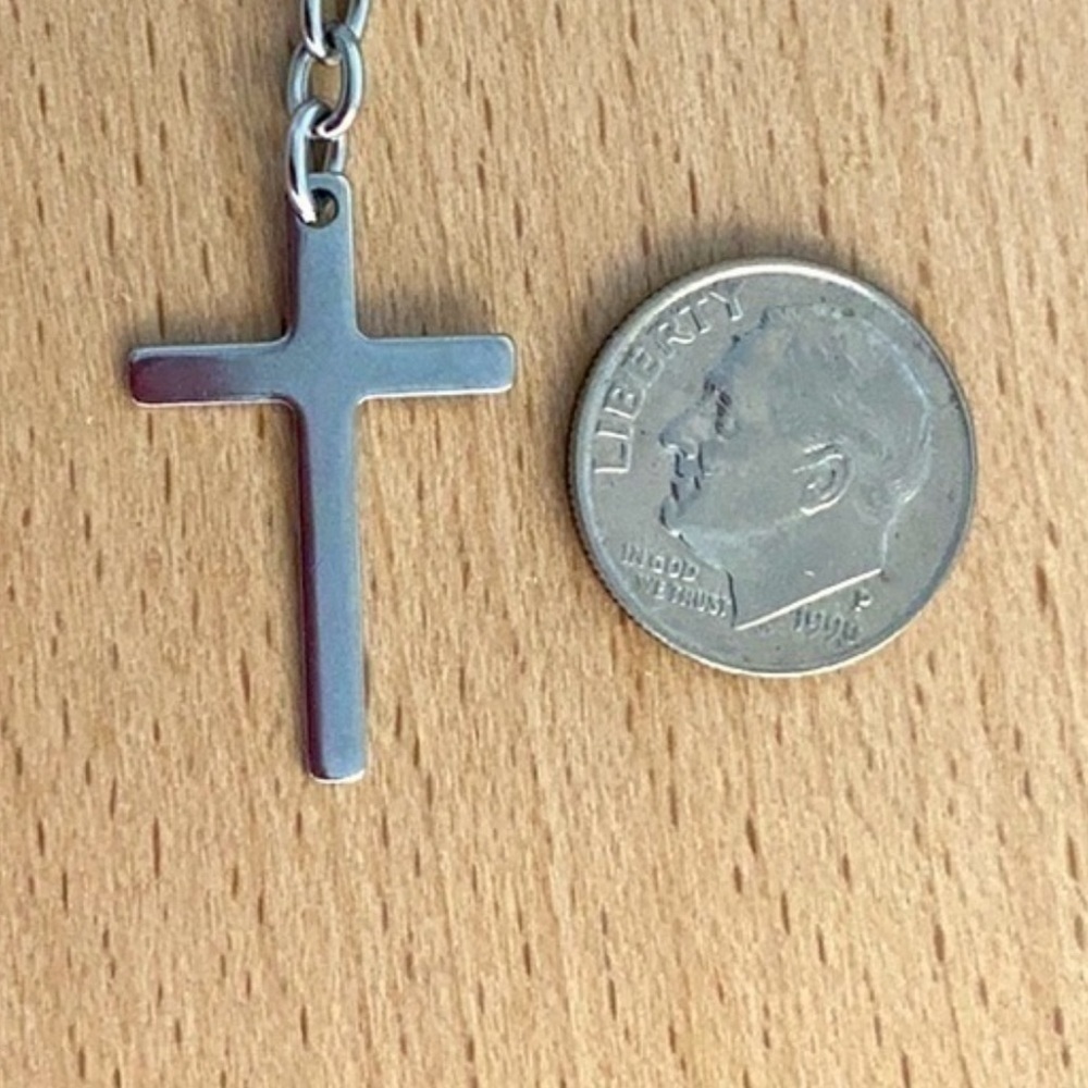 STAINLESS Steel Cross “Y” Necklace - Picture 5 of 10